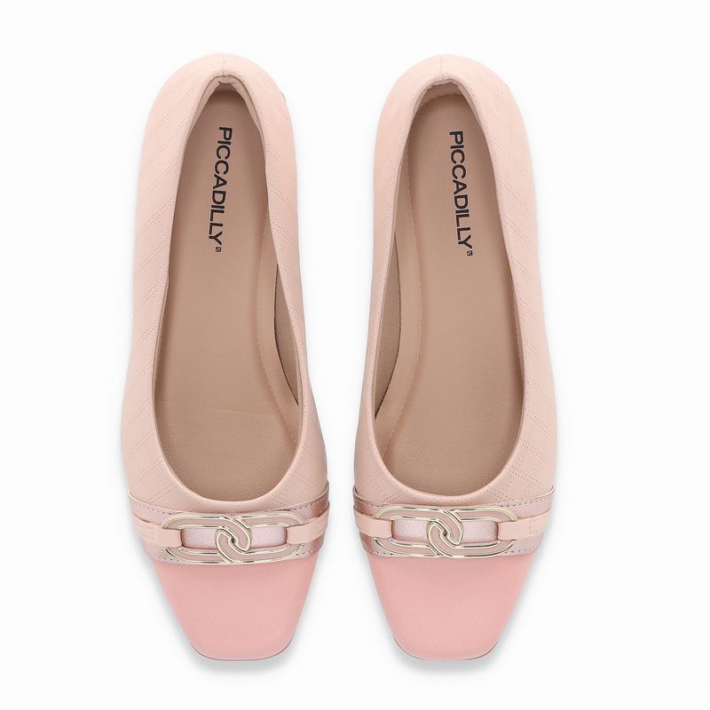 Scarpin Tati Salto Médio Rose Iogurte