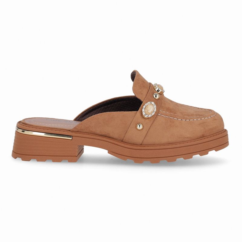 PICCADILLY MAXI - Sapato Mule Gisa Anabela Médio Mascavo
