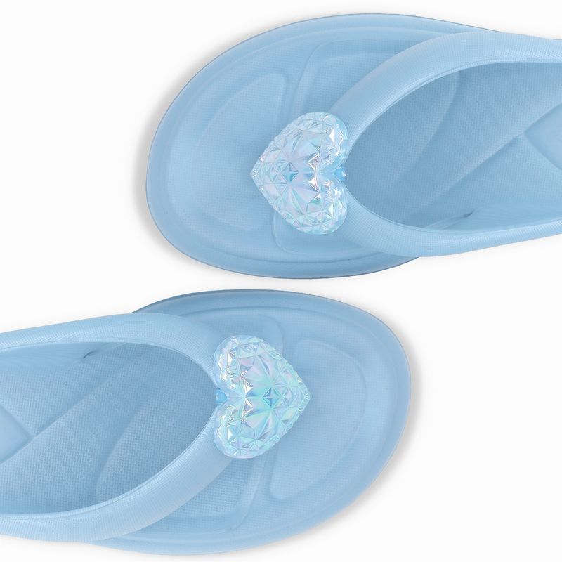 Chinelo Marshmallow com Enfeite Azul Denim