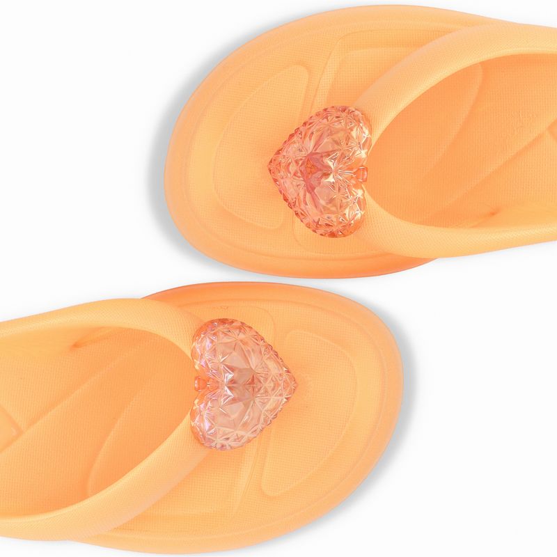 Chinelo Marshmallow com Enfeite Salmão