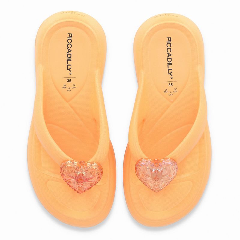 Chinelo Marshmallow com Enfeite Salmão