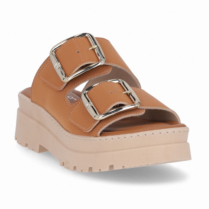 Tamanco Salto Médio Mascavo - PICCADILLY