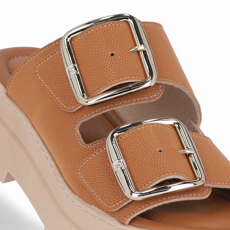 Tamanco Salto Médio Mascavo - PICCADILLY