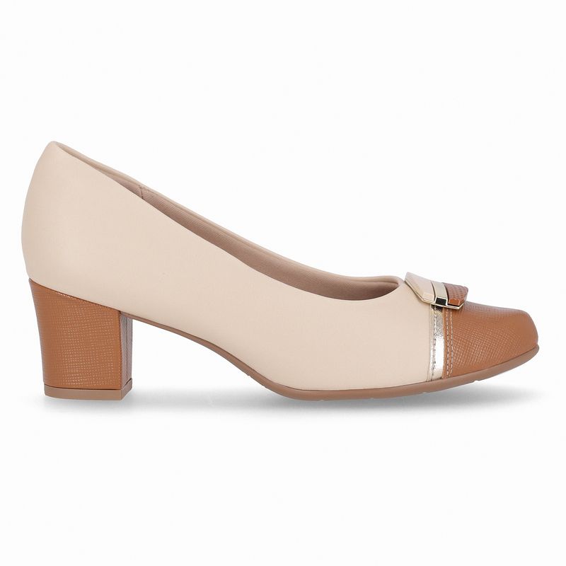 Scarpin Laura Salto Médio Brule com Mascavo