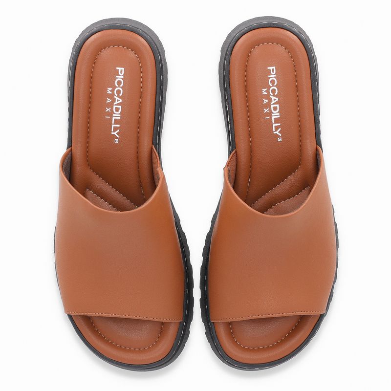 Tamanco Salto Médio Ocre