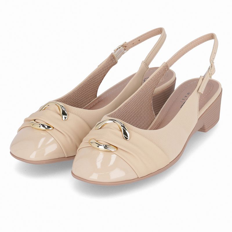 PICCADILLY MAXI - Sapato Slingback Anabela Médio Brule
