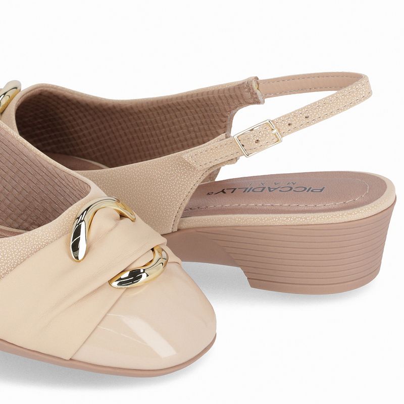 PICCADILLY MAXI - Sapato Slingback Anabela Médio Brule
