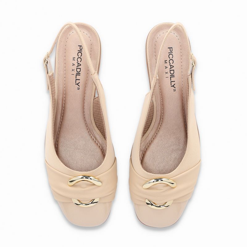 PICCADILLY MAXI - Sapato Slingback Anabela Médio Brule