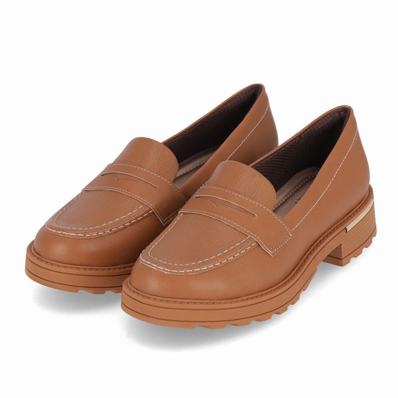 Mocassim/Loafer Gisa Anabela Médio Mascavo - PICCADILLY