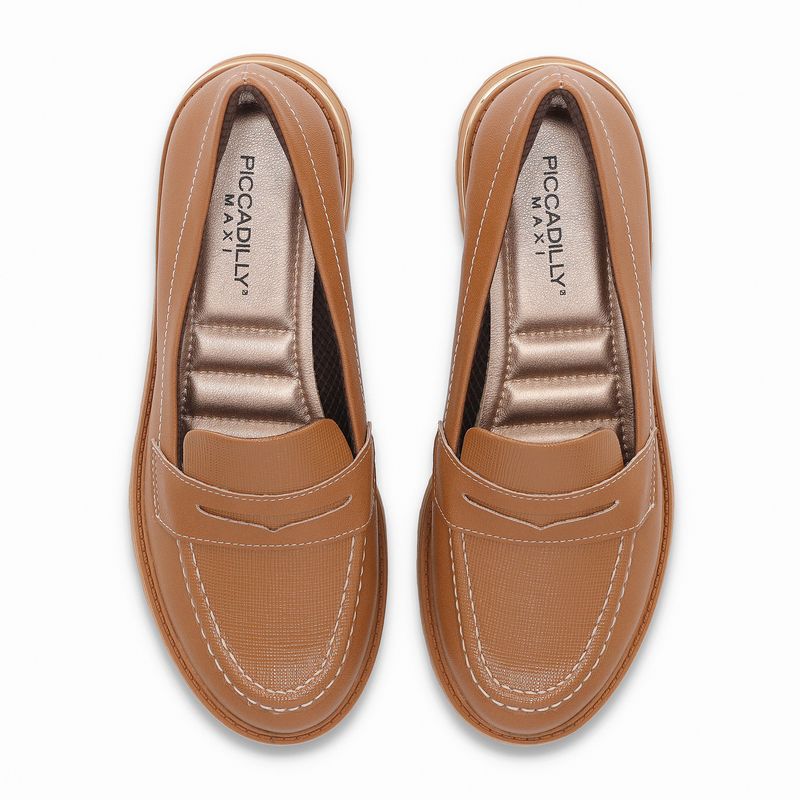 Mocassim/Loafer Gisa Anabela Médio Mascavo - PICCADILLY