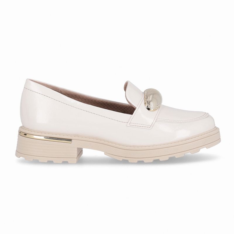 Loafer Gisa Anabela Médio Off White - PICCADILLY