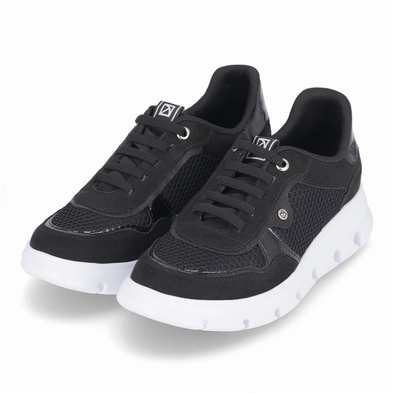 PICCADILLY MAXI - Tênis Anabela Médio Preto