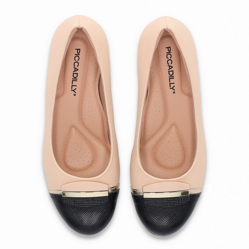 Scarpin Laura Salto Médio Brule com Preto