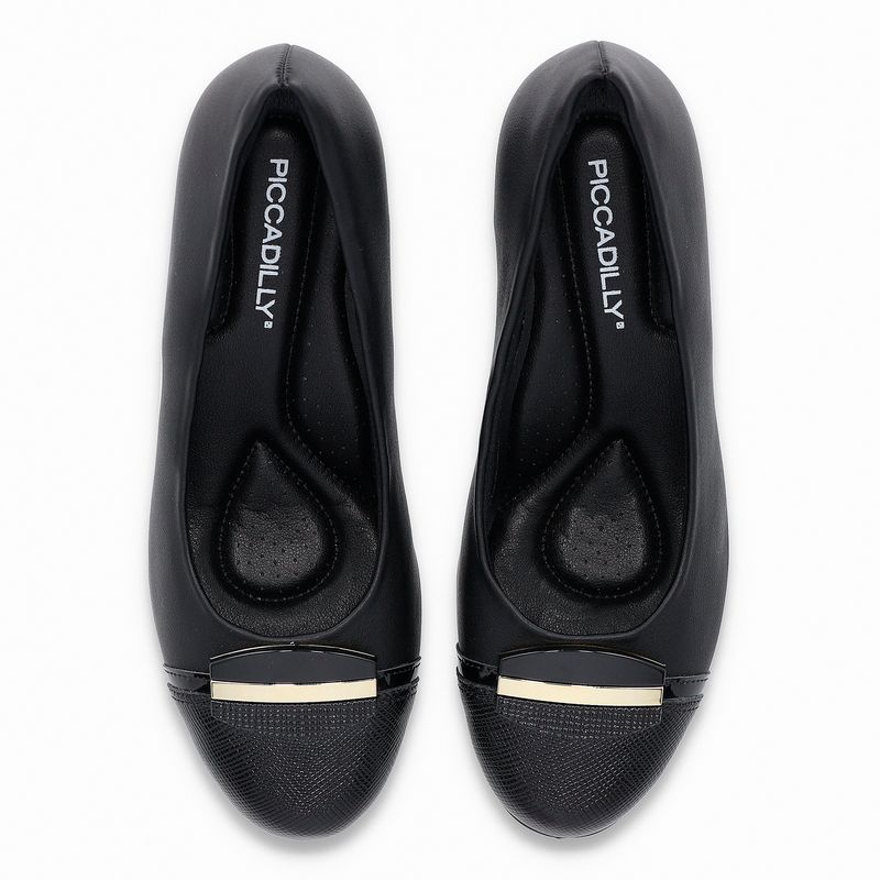 Scarpin Laura Salto Médio Preto