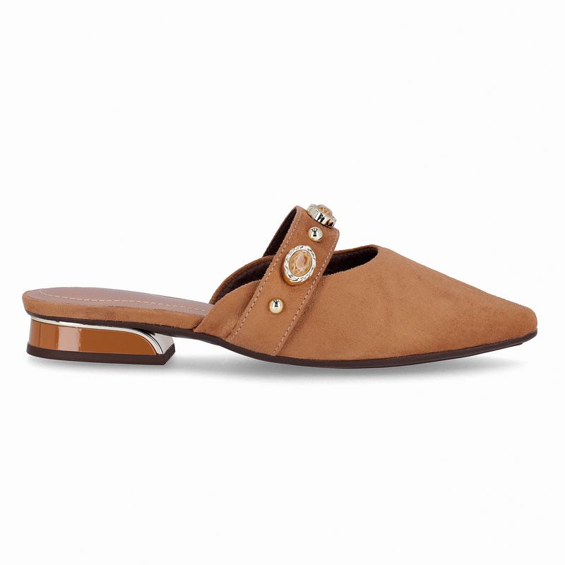 PICCADILLY MAXI - Sapato Mule Silvia Salto Baixo Mascavo
