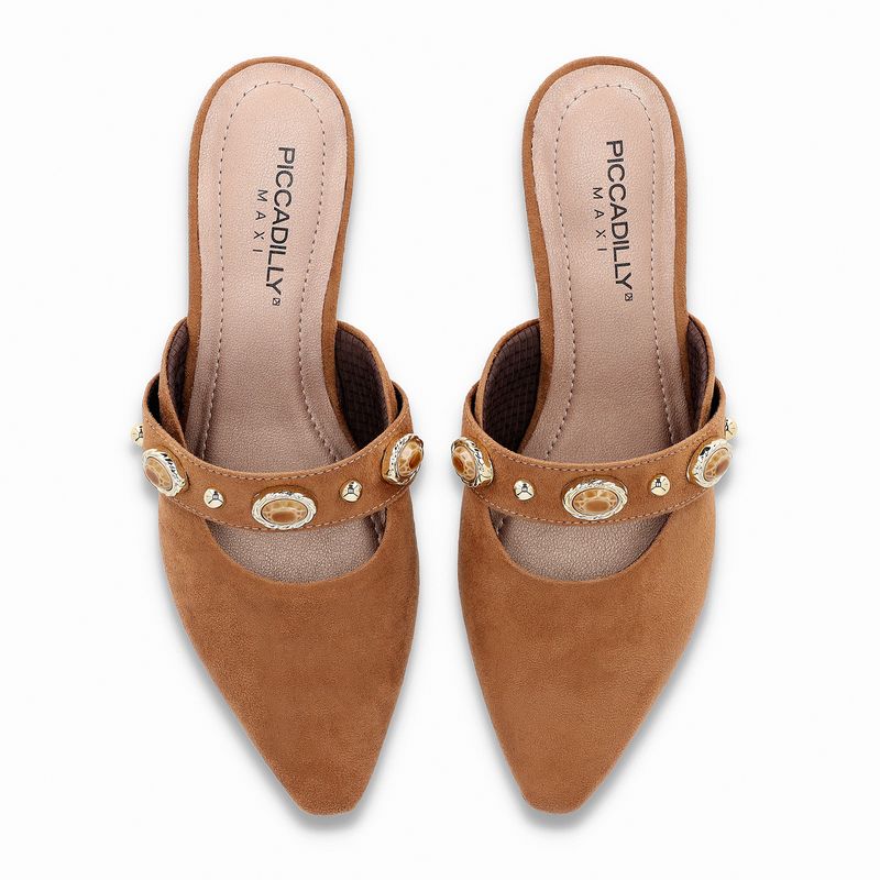 PICCADILLY MAXI - Sapato Mule Silvia Salto Baixo Mascavo