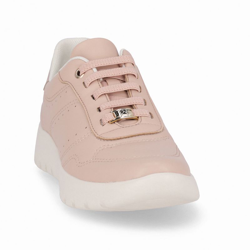 Tênis Vicky Salto Baixo Rose com Ouro Rosado