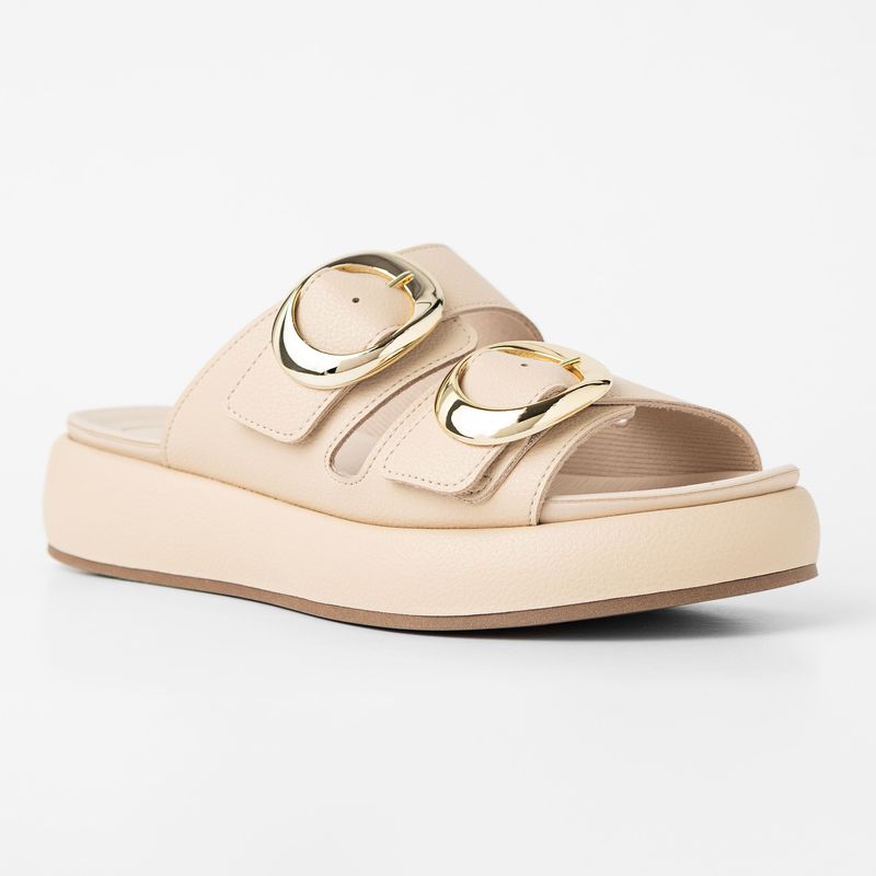 Tamanco Sol Anabela Médio Brule