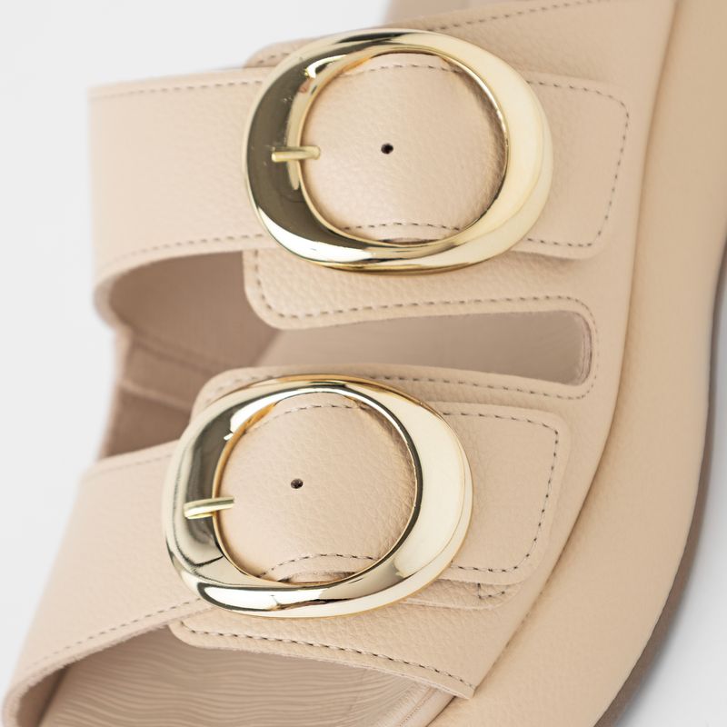 Tamanco Sol Anabela Médio Brule