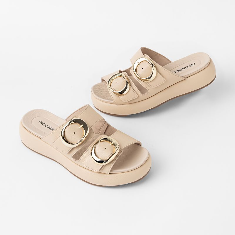 Tamanco Sol Anabela Médio Brule