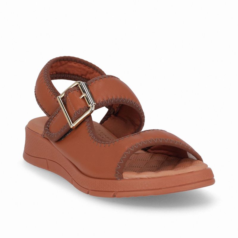 Papete Esporão Anabela Médio Ocre com Pinhão