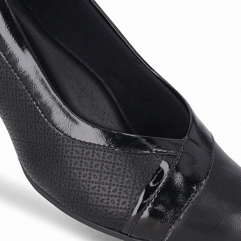 Scarpin Laura Salto Médio Preto