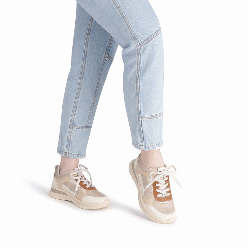 Tênis Energy Anabela Médio Brule com Off White