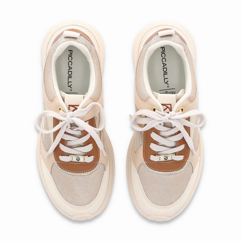 Tênis Energy Anabela Médio Brule com Off White