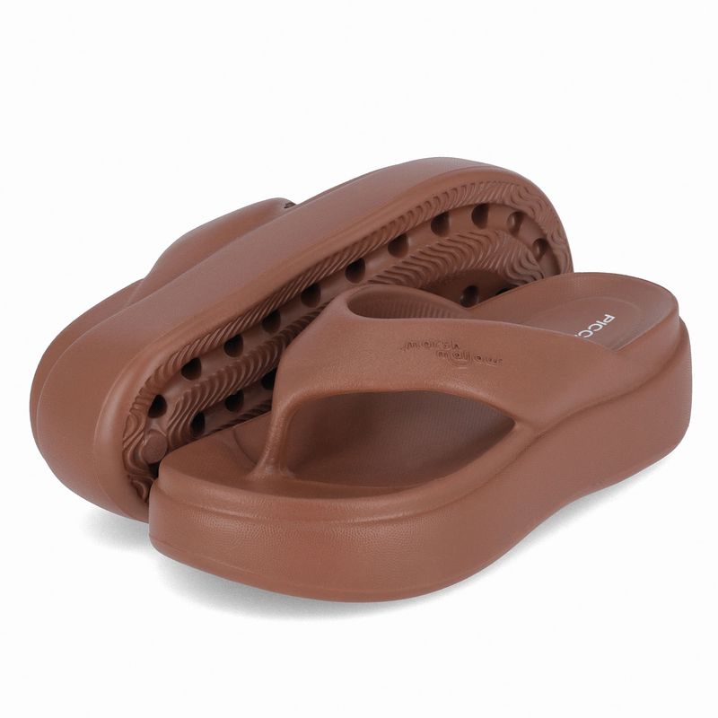 Chinelo Marshmallow Flatform Chocolate