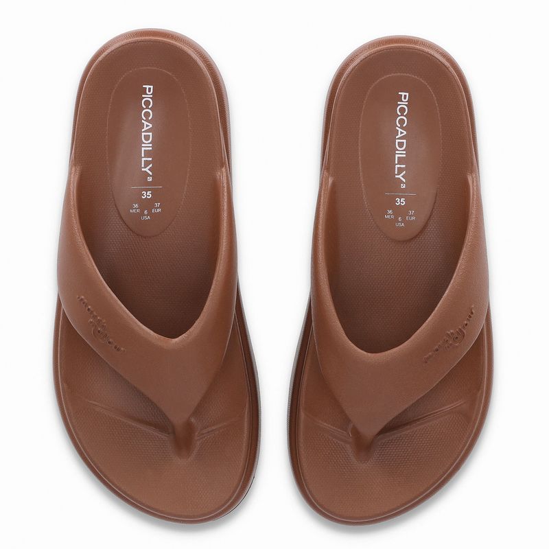 Chinelo Marshmallow Flatform Chocolate