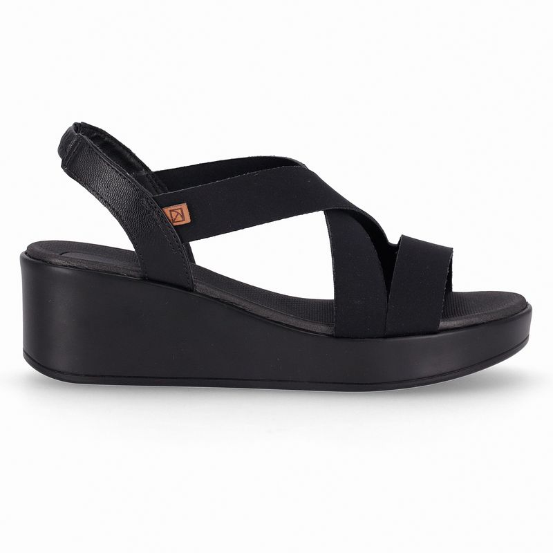 Sandália Anabela Médio Preto