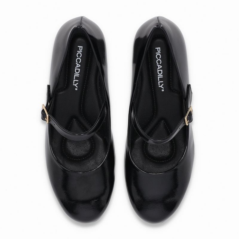 Sapato Boneca Laura Salto Médio Preto