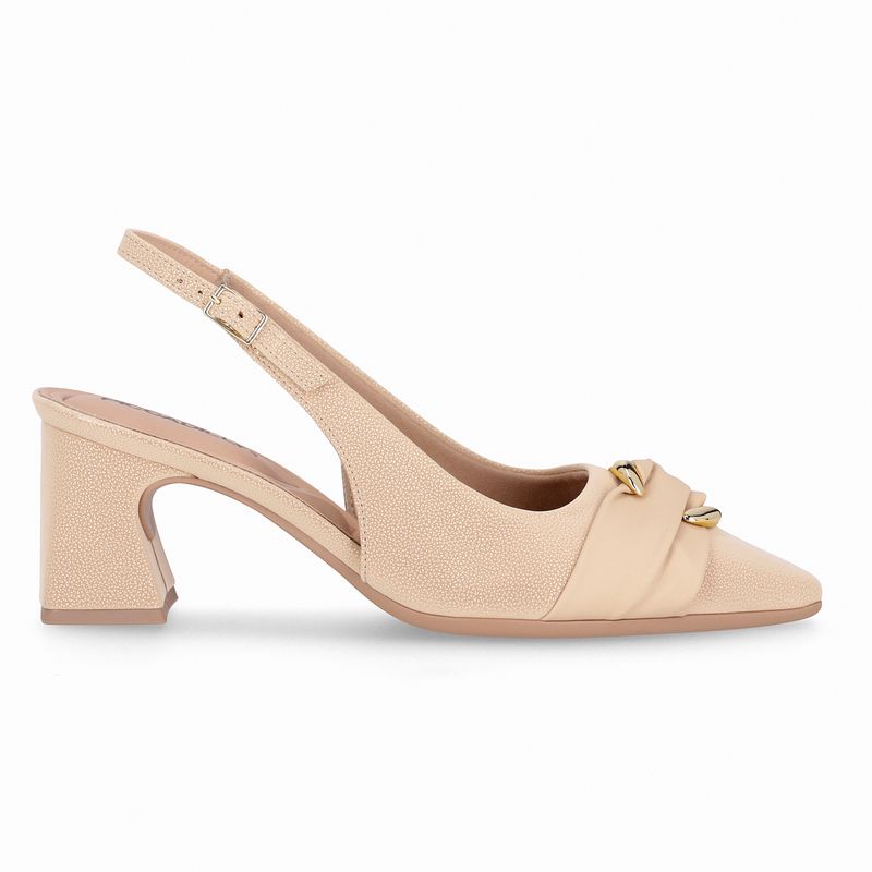 Sapato Slingback Irene Salto Alto Brule
